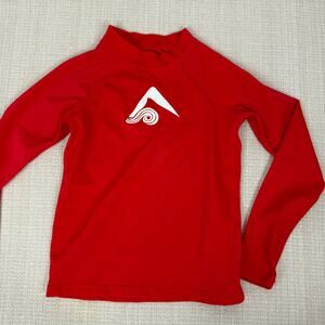 Kanu Surf Boys Rash Guard Red Long Sleeve Size 8